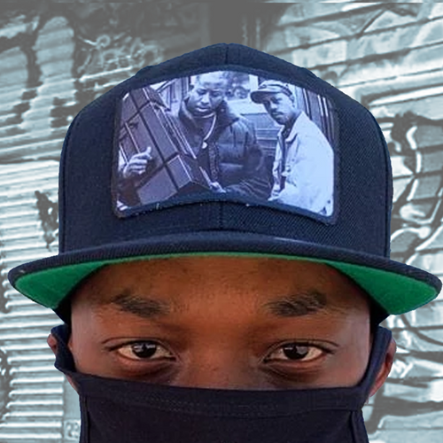 Gang Starr Guru & Premier Radio Photo Snapback Hat - Black